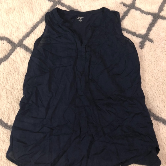 LOFT Tops - Ann Taylor Loft Navy Blouse